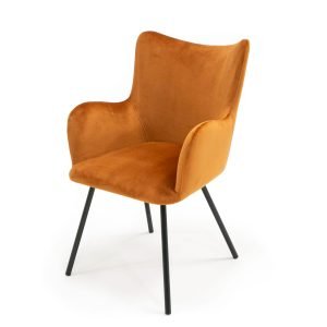 Modrest Barrett - Modern Orange & Black Dining Chair
