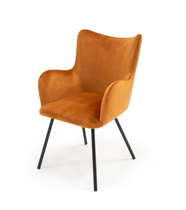 Modrest Barrett - Modern Orange & Black Dining Chair