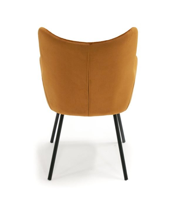 Modrest Barrett - Modern Orange & Black Dining Chair - Image 3