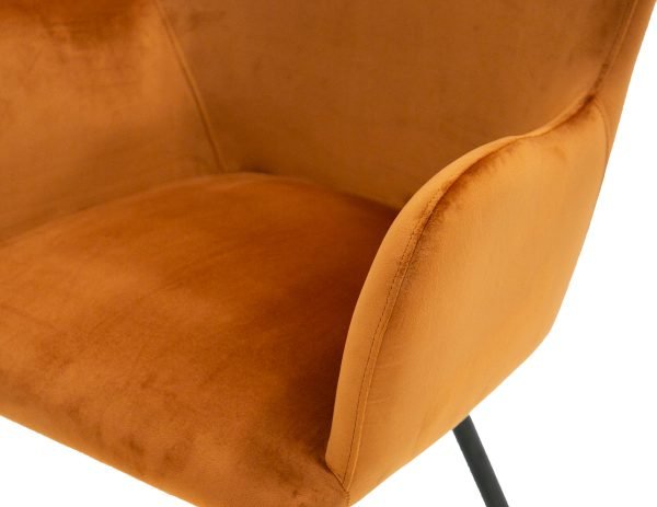 Modrest Barrett - Modern Orange & Black Dining Chair - Image 4
