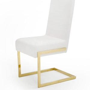 Modrest Batavia - Modern White & Gold Dining Chair (Set of 2)