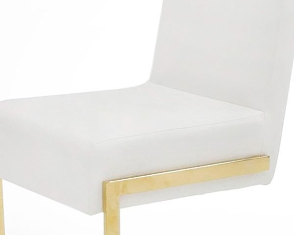 Modrest Batavia - Modern White & Gold Dining Chair (Set of 2) - Image 5