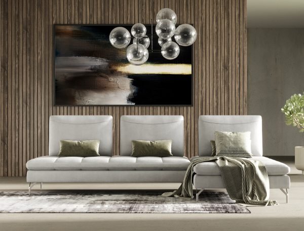 Modrest Bazzar - Italian Right Facing Grey Leather Sectional Sofa - Image 2
