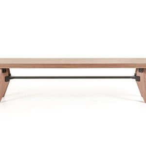 Modrest Kennedy Mid-Century Walnut Dining Bench