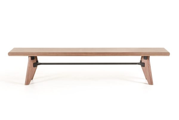 Modrest Kennedy Mid-Century Walnut Dining Bench