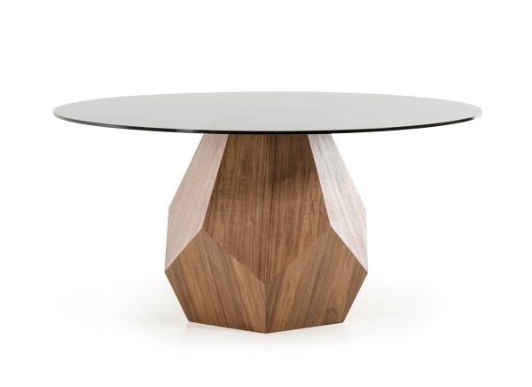 Modrest Rackham Mid-Century Walnut Round Dining Table - Image 4