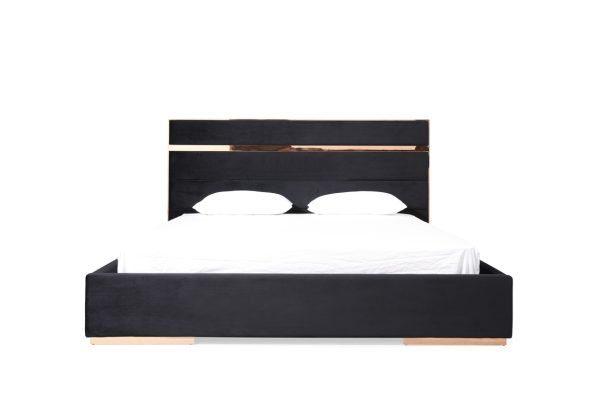 Nova Domus Cartier Modern Black & Rosegold Bedroom Set - Image 3