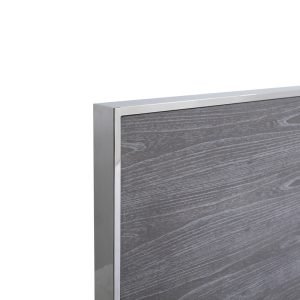 Modrest Charlene Modern Grey Elm & Stainless Steel Bedroom Set