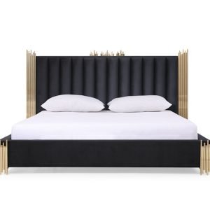 Modrest Token Modern Black & Gold Bedroom Set