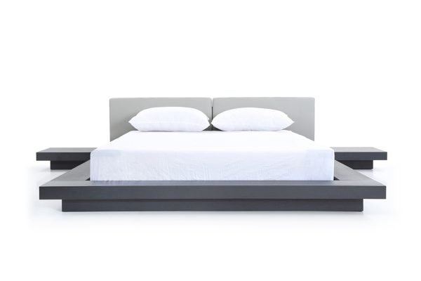 Modrest Opal Modern Wenge & Grey Platform Bed - Image 3