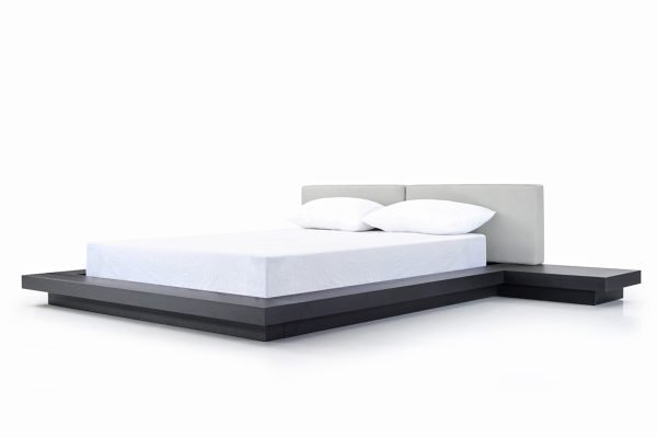 Modrest Opal Modern Wenge & Grey Platform Bed - Image 2