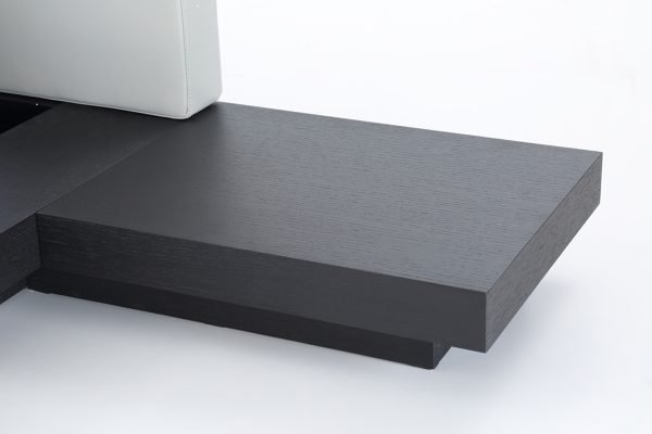 Modrest Opal Modern Wenge & Grey Platform Bed - Image 4