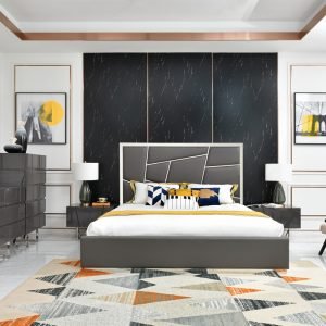 Modrest Chrysler Modern Grey Nightstand