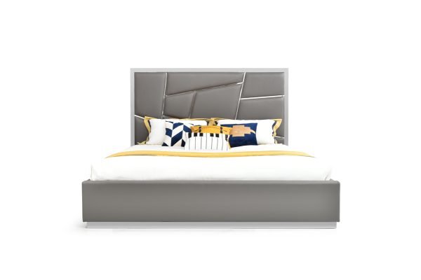 Modrest Chrysler Modern Grey Bedroom Set - Image 3