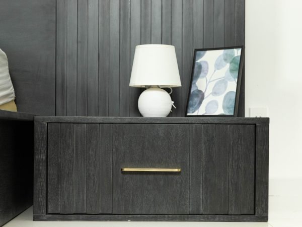 Modrest Manchester- Contemporary Dark Grey Nightstand - Image 5