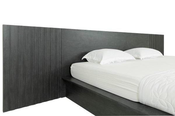 Modrest Manchester- Contemporary Platform Dark Grey Q Bed - Image 4