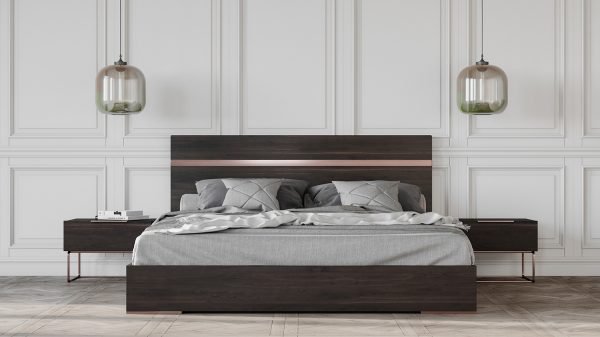 Nova Domus Benzon Italian Modern Dark Rovere Bedroom Set - Image 3