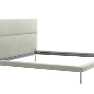 Modrest Bergeron - Contemporary Cream Woven Fabric Bed