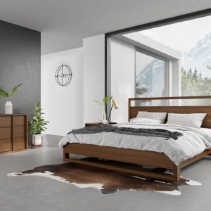 Queen Nova Domus Berlin - Modern Walnut Bedroom Set