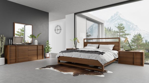 Queen Nova Domus Berlin - Modern Walnut Bedroom Set