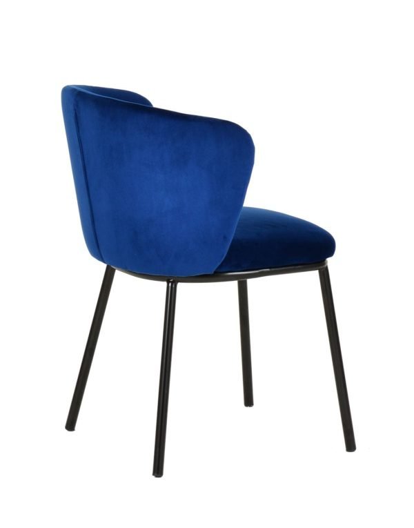 Modrest Bessie - Modern Blue Velvet Dining Chair (Set of 2) - Image 5