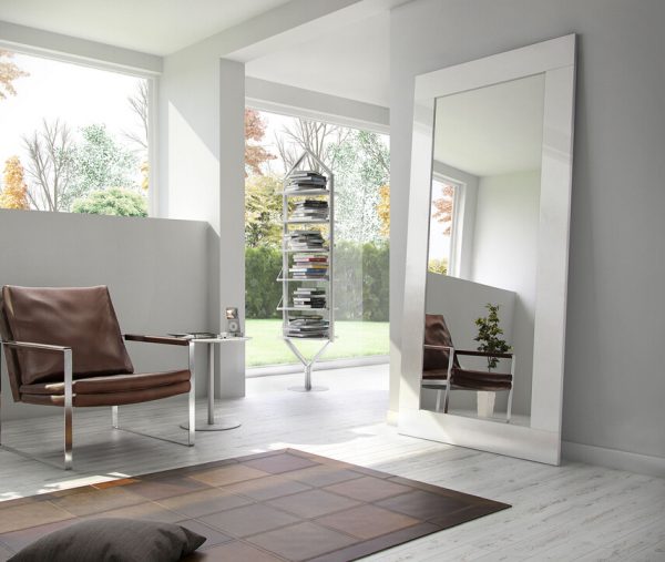 Modrest Beth - Modern White Floor Mirror - Image 2