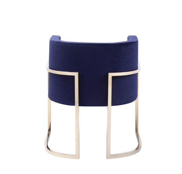 Modrest Betsy - Modern Navy Blue Velvet + Gold Kids Chair - Image 3
