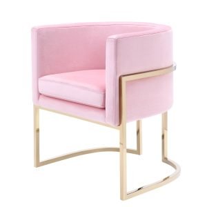 Modrest Betsy - Modern Pink Velvet + Gold Kids Chair