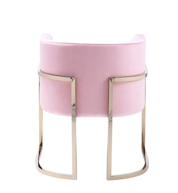 Modrest Betsy - Modern Pink Velvet + Gold Kids Chair - Image 3