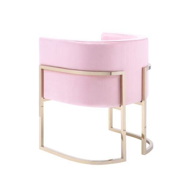 Modrest Betsy - Modern Pink Velvet + Gold Kids Chair - Image 4