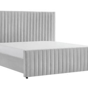 Queen Modrest Beverly - Modern Grey Velvet Bed