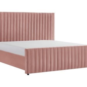 Queen Modrest Beverly - Modern Mauve Velvet Bed