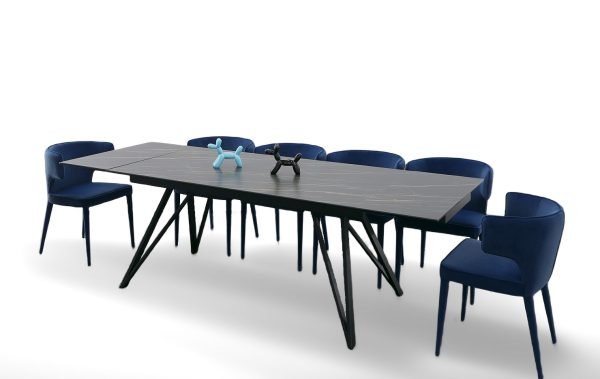 Modrest Bobby - Modern Black Ceramic Extendable Dining Table - Image 4
