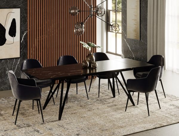 Modrest Bobby - Modern Black Ceramic Extendable Dining Table - Image 3