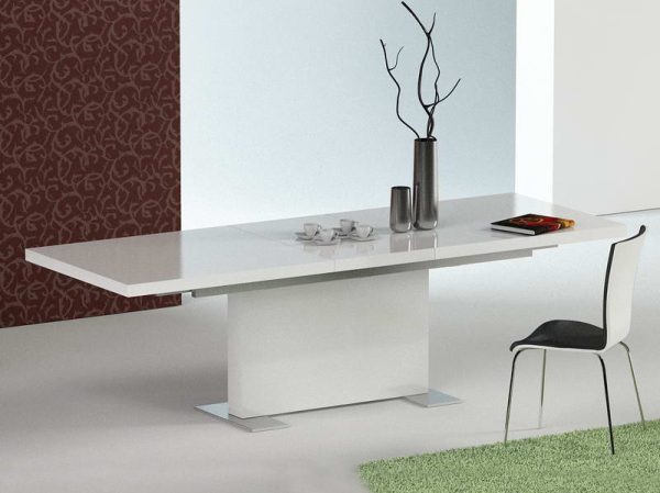 Modrest Bono "T" - Modern White Extendable Dining Table