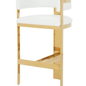 Modrest Boswell - Modern White + Gold Barstool