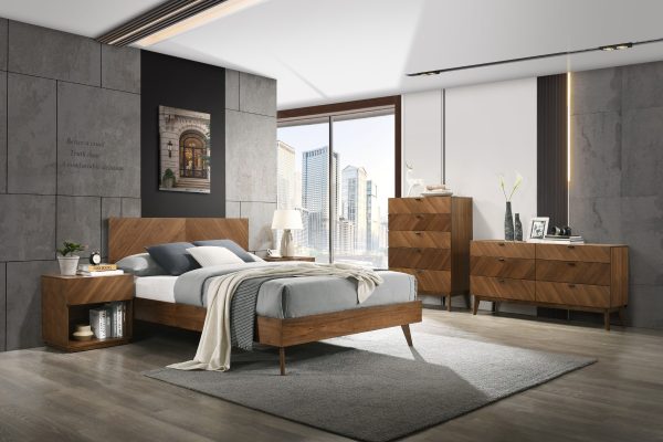 Nova Domus Kamela -Modern Walnut Bed - Image 3