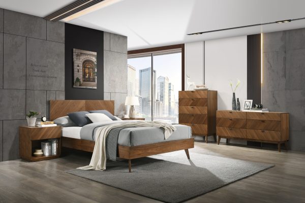 Nova Domus Kamela -Modern Walnut EK Bed - Image 3
