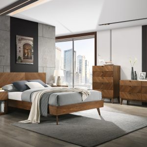 Nova Domus Kamela -Modern Walnut EK Bedroom Set