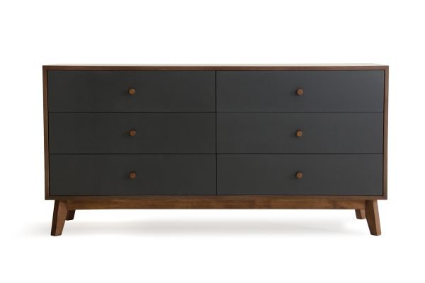 Nova Domus Dali Mid-Century Grey & Walnut Dresser - Image 2
