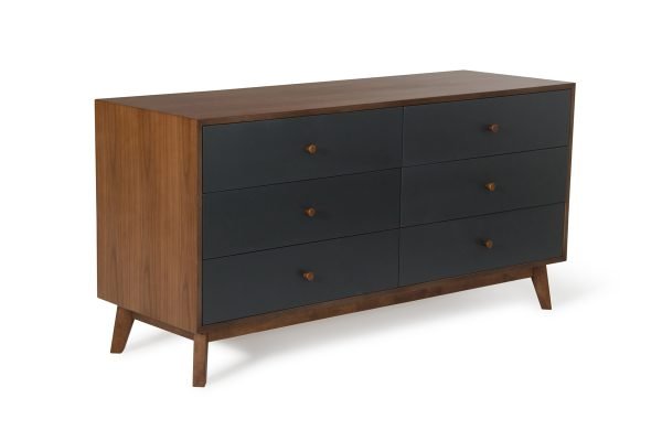 Nova Domus Dali Mid-Century Grey & Walnut Dresser - Image 3