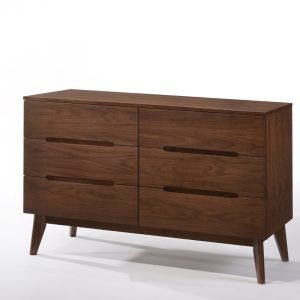 Modrest Lewis Mid-Century Modern Walnut Dresser
