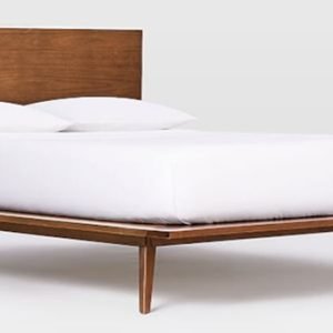 Modrest Carmen Mid-Century Modern Walnut Bed