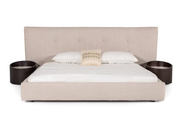Modrest Brittany - Modern Beige Fabric Bed - Image 3