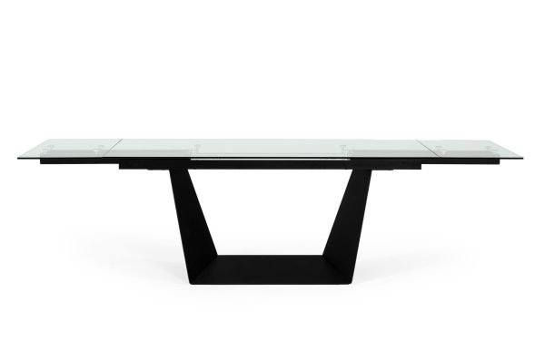 Modrest Bronwin - Modern Black Glass Extendable Dining Table - Image 3