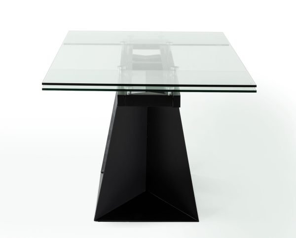 Modrest Bronwin - Modern Black Glass Extendable Dining Table - Image 5