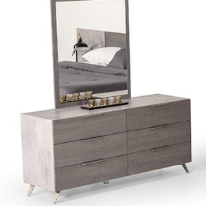 Nova Domus Bronx Italian Modern Grey Mirror