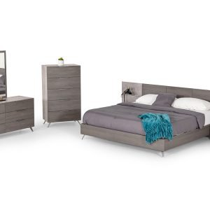 Nova Domus Bronx Italian Modern Faux Concrete & Grey Chest