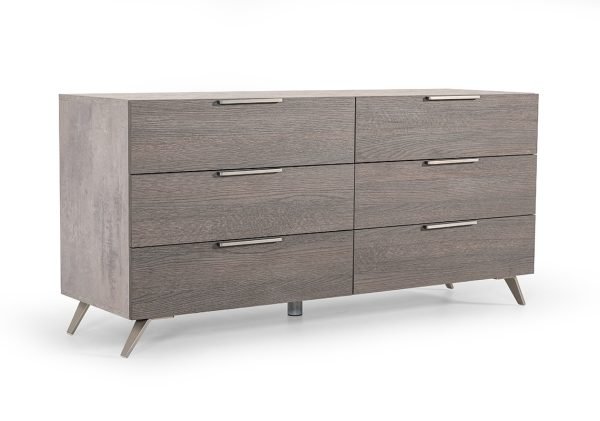 Nova Domus Bronx Italian Modern Faux Concrete & Grey Bedroom Set - Image 3