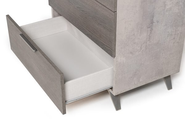 Nova Domus Bronx Italian Modern Faux Concrete & Grey Bedroom Set - Image 4